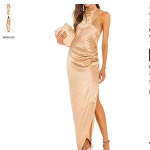Amanda Uprichard X Revolve Somba Gown. Toffee.